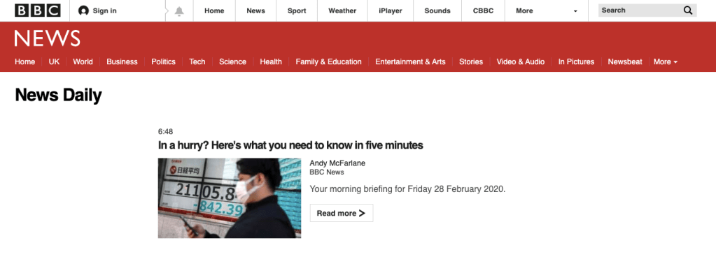 News Daily BBC